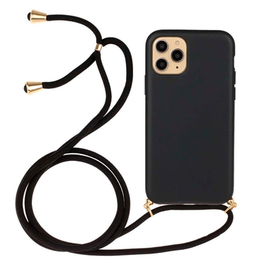 Just in Case TPU Back Cover Black With Strap Apple iPhone 13 Pro