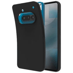 HONLEN Silikon-Hülle Für Nothing Phone (3A) Pro – Weiches TPU, Galvanisierter Rahmen, Schwarz
