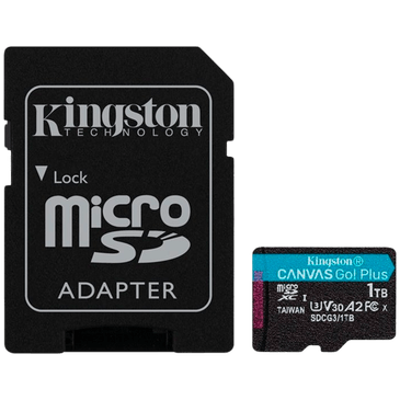 Kingston Canvas Go! Plus MicroSDXC 1TB + SD Card Adapter