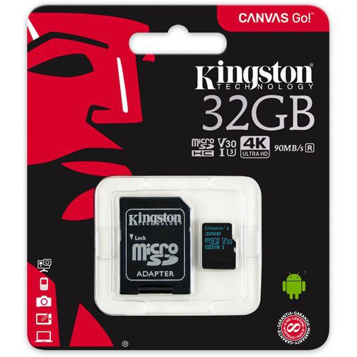 Kingston Canvas Go! microSDHC 32GB + SD-adapter