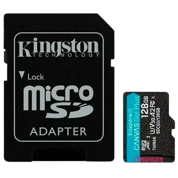 Kingston Canvas Go! Plus microSDXC 128GB + SD Adapter