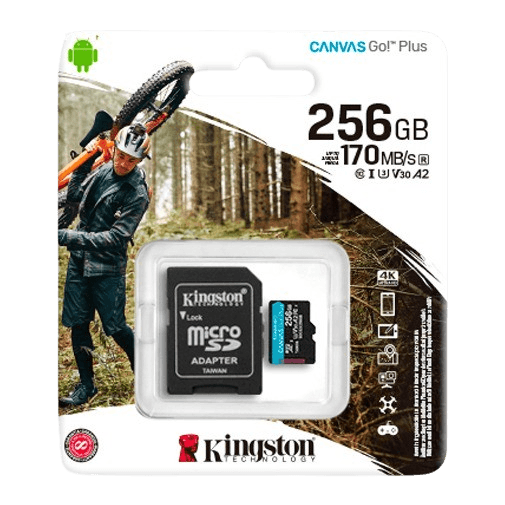 Kingston Canvas Go! Plus microSDXC 256GB SD Adapter