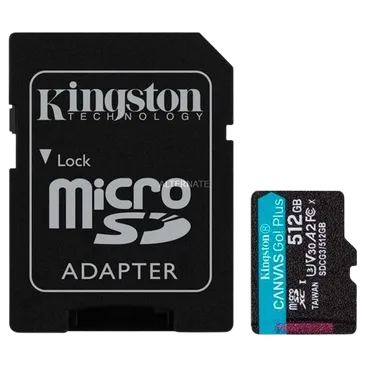 Kingston Canvas Go! Plus microSDXC 512GB + SD Card Adapter