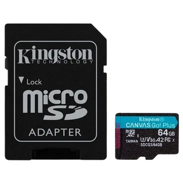Kingston Canvas Go! Plus Microsdxc 64GB + Sd Card Adapter