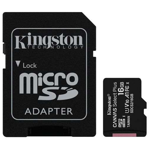 Kingston Canvas Select Plus microSDHC 16GB SD adapter