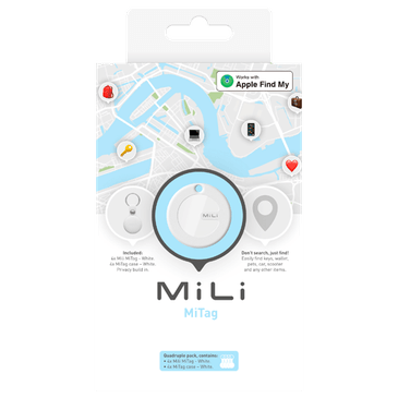 Mili Mitag with Key Ring White 4-Pack