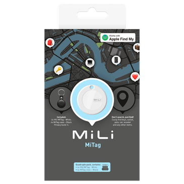 MiLi MiTag with Key Ring Black 4-Pack