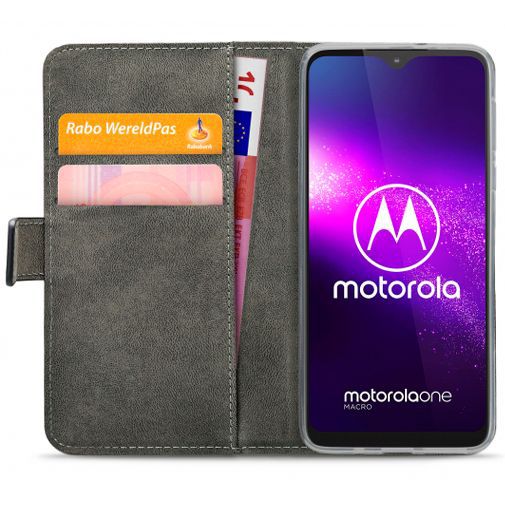 Mobilize Classic Gelly Wallet Book Case Black Motorola One Macro