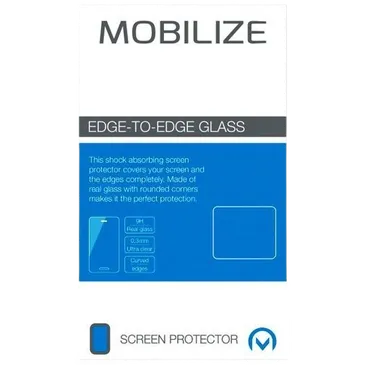 Mobilize Edge-To-Edge Glass Screen Protector Black OnePlus 8