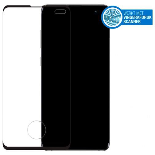 Mobilize Edge-To-Edge Glass Screenprotector Black Samsung Galaxy S10+