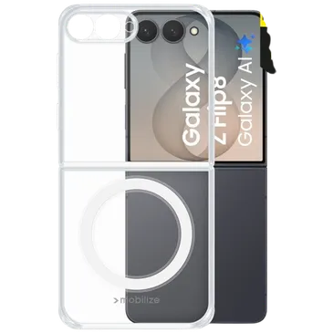 Mobilize PC Back Cover Transparente Magnético Samsung Galaxy Z Flip 8