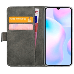 Mobilize PU-leather Book Case Black Xiaomi Redmi 9A 