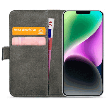 Mobilize Pu-Leather Book Case Black Apple iPhone 14 Plus