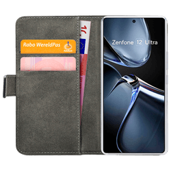 Mobilize Pu-Leather Book Case Black Asus Zenfone 12 Ultra