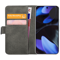 Mobilize Pu-Nahka Book Kotelo Musta Google Pixel 9/9 Pro 