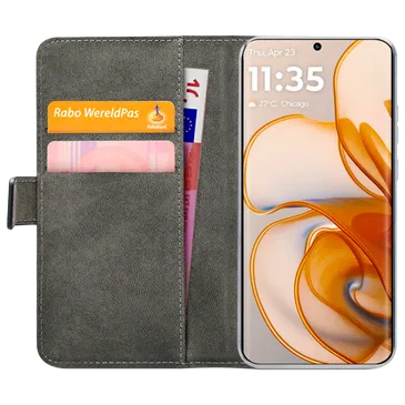 Mobilize Cuir Pu Book Coque Noir Motorola Edge 50