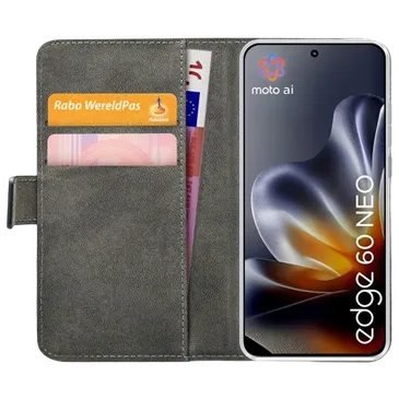 Mobilize PU-Leather Book Case Black Motorola Edge 60 Neo