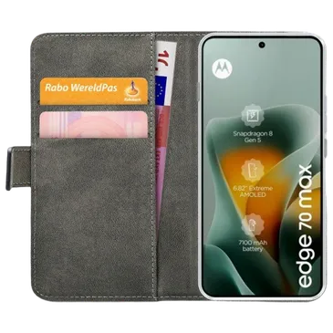 Mobilize PU-Leather Book Case Black Motorola Edge 70 Max