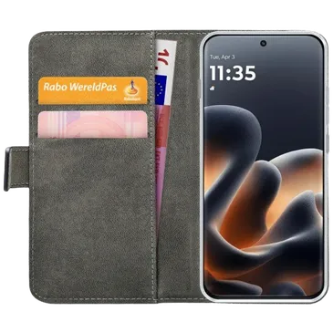Mobilize PU-Leather Book Case Black Motorola Edge 70 Pro