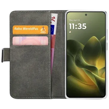 Mobilize PU-Leather Book Case Black Motorola Edge 70