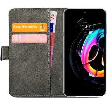 Mobilize Cuir PU Book Case Noir Motorola Edge 20 Lite
