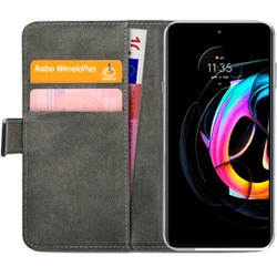 Mobilize PU-leather Book Case Black Motorola Edge 20 Lite