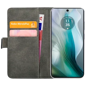  Mobilize Cuir Pu Book Coque Noir Motorola Moto E14 