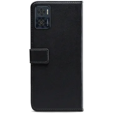 Mobilize  Cuir Pu Book Coque Noir Motorola Moto E22/E22i