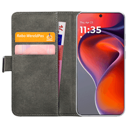 Mobilize Pu-Leder Book Hülle Schwarz Motorola Moto G15/G15 Power