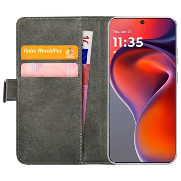 Mobilize Pu-Leather Book Case Black Motorola Moto G15/G15 Power