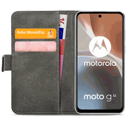Mobilize Pu-Leather Book Case Black Motorola Moto G32