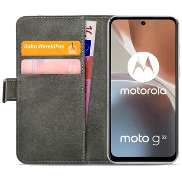 Mobilize Pu-Leather Book Case Black Motorola Moto G32