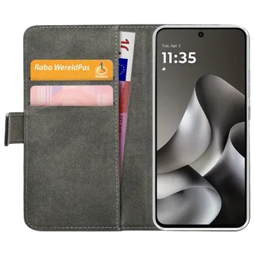 Mobilize PU-Leather Book Case Black Motorola Moto G47