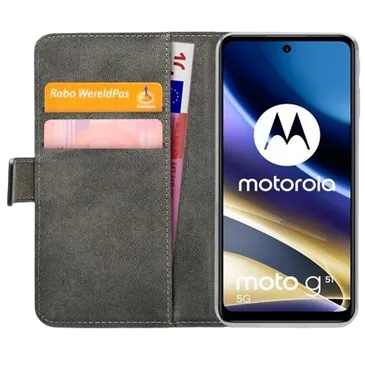 Mobilize Cuir PU Book Case Noir Motorola Moto G51