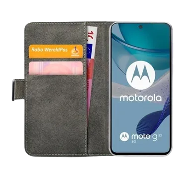 Mobilize Cuir Pu Book Coque Noir Motorola Moto G53