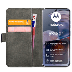  Mobilize Pu-Leather Book Case Black Motorola Moto G55 5G 