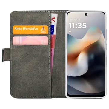 Mobilize Cuir PU Book Coque Noir Motorola Moto G56 5G