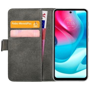 Mobilize PU-leather Book Case Black Motorola Moto G60s