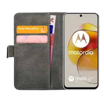 Mobilize Cuir Pu Book Coque Noir Motorola Moto G73