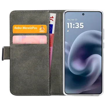 Mobilize Cuir PU Book Coque Noir Motorola Moto G86 5G