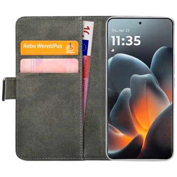 Mobilize PU-Leather Book Case Black Motorola Signature