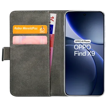 Mobilize PU-Leather Book Case Black OPPO Find X9