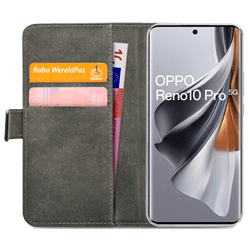 Mobilize Pu-Leather Book Case Black OPPO Reno10/Reno10 Pro