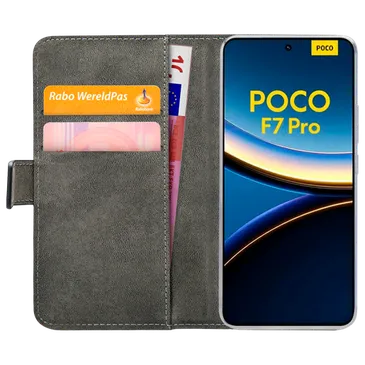 Mobilize Pu-Leather Book Case Black Poco F7 Pro