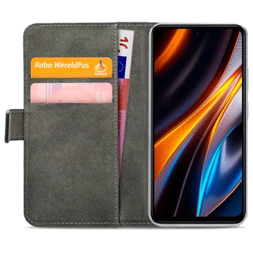 Mobilize Cuir Pu Book Coque Noir Poco X4 GT
