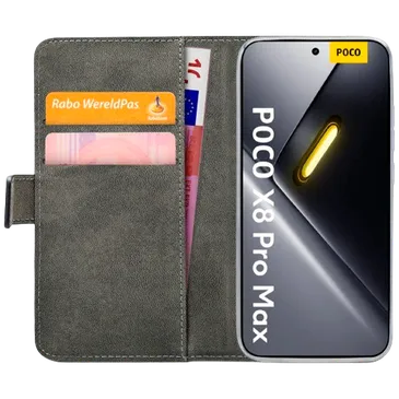 Mobilize Cuir PU Book Coque Noir POCO X8 Pro Max