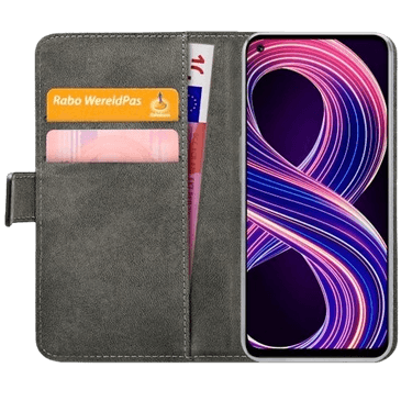 Mobilize Cuir PU Book Case Noir Realme 8 5G/Narzo 30 5G