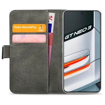 Mobilize Cuir Pu Book Coque Noir Realme GT Neo3