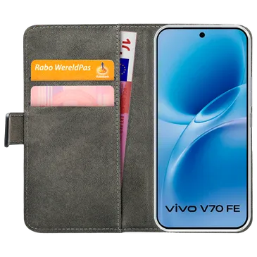 Mobilize PU-Leather Book Case Black vivo V70 FE