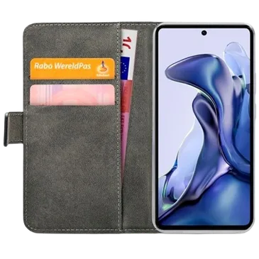 Mobilize Cuir PU Book Case Noir Xiaomi 11T/11T Pro